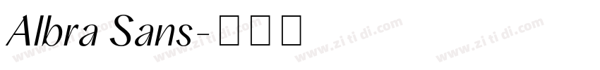 Albra Sans字体转换